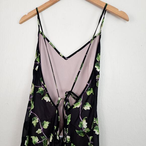 NEW Rumored Low Tide Floral Maxi Slip Dress Open Back M - Picture 7 of 9